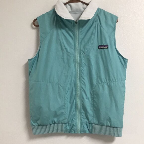 Patagonia Jackets & Blazers - Patagonia • Women’s Fleece Lined Turquoise Blue Vest Size Large